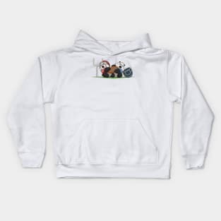 Football Pandas Kids Hoodie